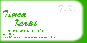 timea karpi business card