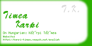 timea karpi business card